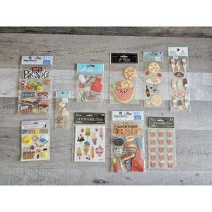 Sticker Lot BBQ Picnic Grill Summer Scrapbooking 3D Stickers RARE Jolee's #40